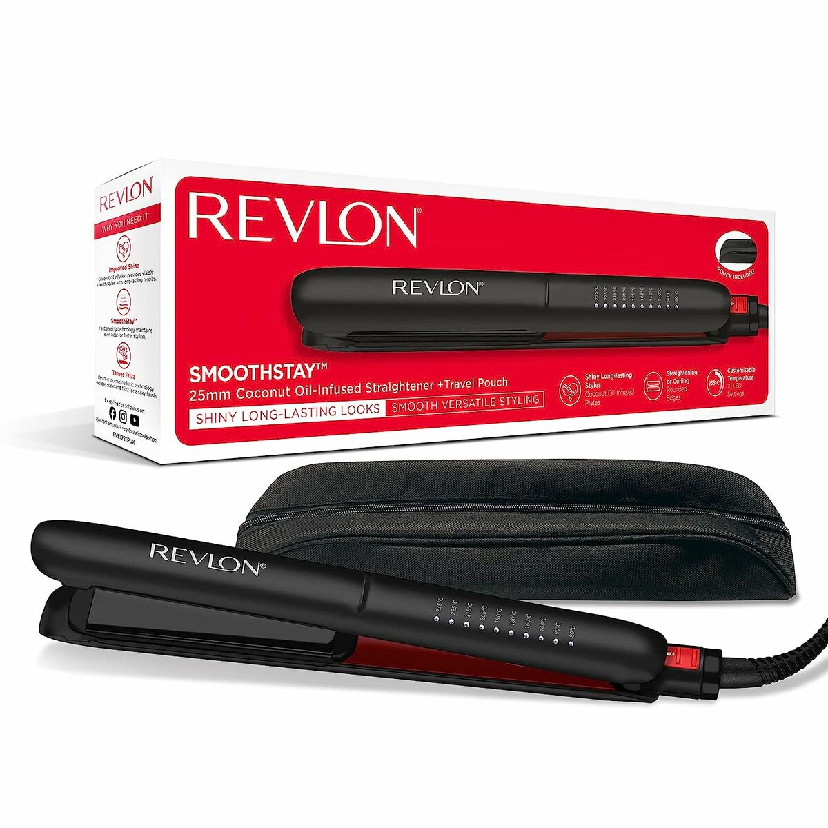 Revlon Hair Straightener Revlon Smooth Brilliance Ceramic Hair Flat Iron - Ultra  main image 2