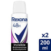 Deodorant Rexona 48h Invisible 200 ml (2 Units)