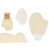 Exfoliating Mitt Berilo White Beige (12 Units)