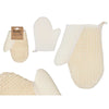 Exfoliating Mitt Berilo White Beige (12 Units)