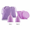 Pack of 2 Menstrual Cups with Accessories Kuppy InnovaGoods (Size S 20 ml and Size L 25 ml)