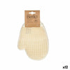 Exfoliating Mitt Berilo White Beige (12 Units)