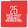 shimmer lipstick Maybelline Superstay Vinyl Link 25-red-hot