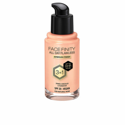 Crème Make-up Base Max Factor Face Finity All Day Flawless 3-in-1 Spf 20 Nº C50 Natural rose 30 ml