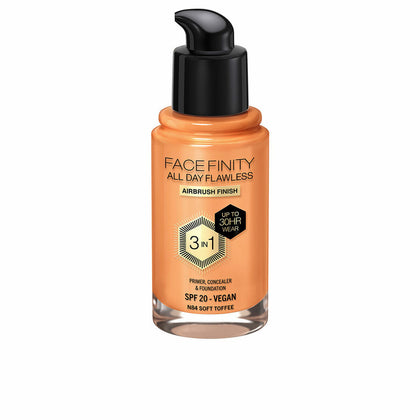 Crème Make-up Base Max Factor Face Finity All Day Flawless 3-in-1 Spf 20 Nº N84 Soft toffee 30 ml