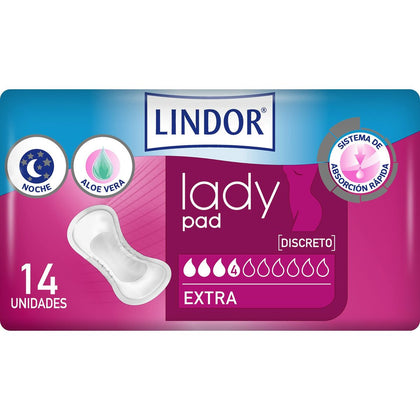 Incontinence Sanitary Pad Lindor Lady Pad 14 Units