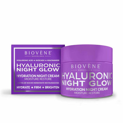 Night Cream Biovène Hyaluronic Night Glow 50 ml