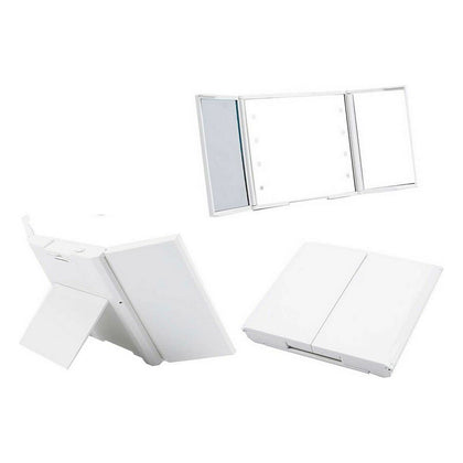 Pocket Mirror LED Light White ABS 1,5 x 9,5 x 11,5 cm (12 Units)