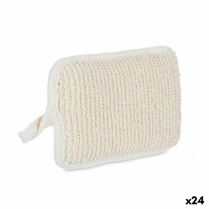 Body Sponge White Beige 11 x 16,5 x 2 cm (24 Units)